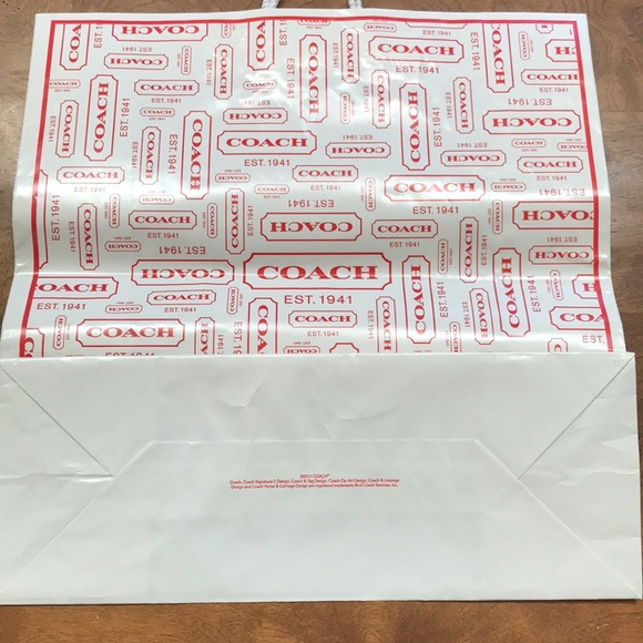 Women’s Coach Gift Bag with tissue Size Large New - Picture 5 of 6